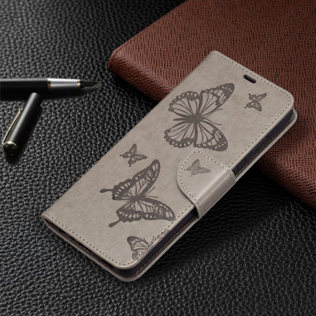 Чохол-книжка Butterflies Pattern Samsung Galaxy A72 - сірий
