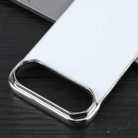 Противоударный чехол Electroplating Frameless Frosted Anti-Glare PC MagSafe для iPhone Air - серебристый