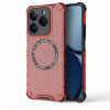 Противоударный чехол Honeycomb Magnetic Ring Shockproof на Realme C61 Global - красный