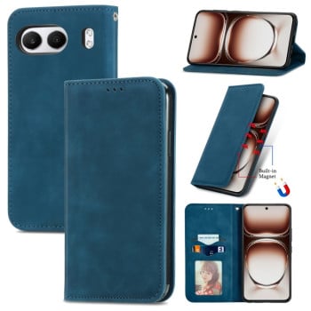 Чохол-книжка Retro Skin Feel Business Magnetic на OnePlus Nord 4 - синій