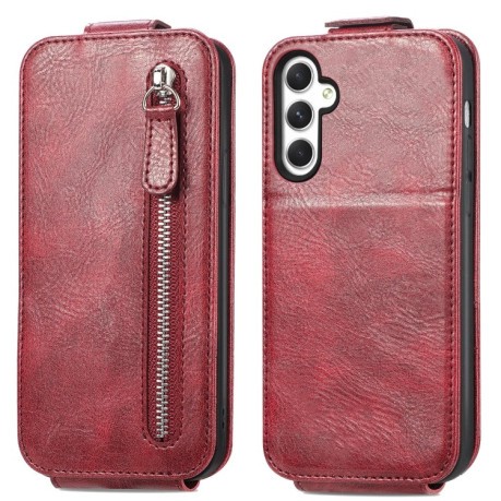 Флип-чехол Zipper Wallet Vertical для Samsung Galaxy A25 5G - красный