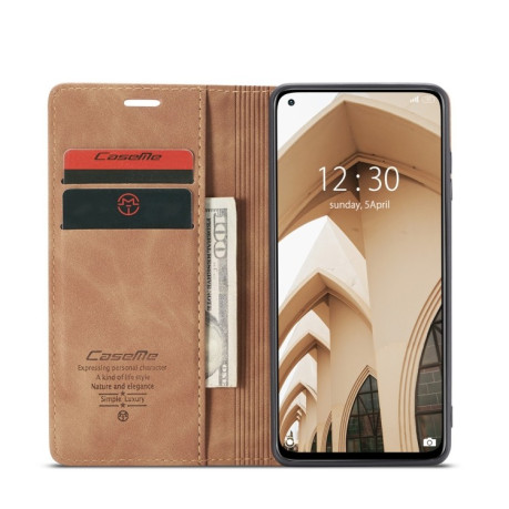 Чехол-книжка CaseMe-013 Multifunctional на Xiaomi Mi 10T / 10T Pro - коричневый