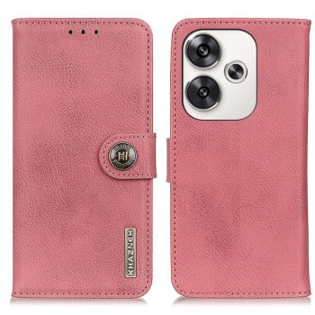 Чохол-книжка KHAZNEH Cowhide Texture на Xiaomi Poco F6 / Redmi Turbo 3 - рожевий