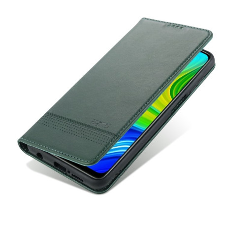 Чехол-книжка AZNS Magnetic Calf на Xiaomi Redmi Note 9 Pro / Note 9s - зеленый