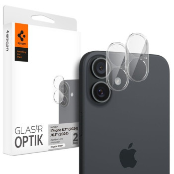 Комплект защитных стекол на камеру Spigen Optik Glas.tR 2 pcs для iPhone 16 / 16 Plus - transparent