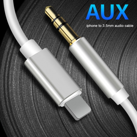 Перехідник 8 Pin to 3.5mm AUX Audio Adapter Cable, Length: 1m - чорний