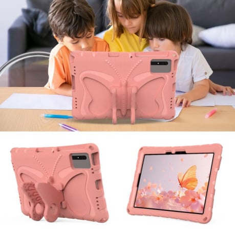 Протиударний чохол Butterfly Bracket EVA для Xiaomi Redmi Pad 2/SE 11 2025 - оранжево-рожевий