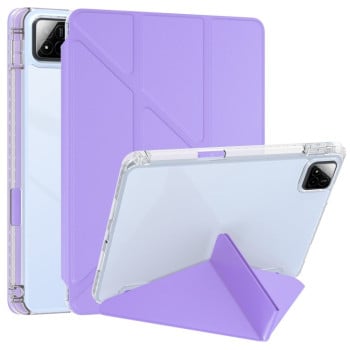 Чехол-книжка Clear Acrylic Demation Leather для Xiaomi Pad 7 / 7 Pro - фиолетовый