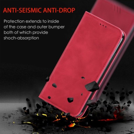 Чохол-книжка Retro Skin Feel Business Magnetic Samsung Galaxy M32/A22 4G - червоний