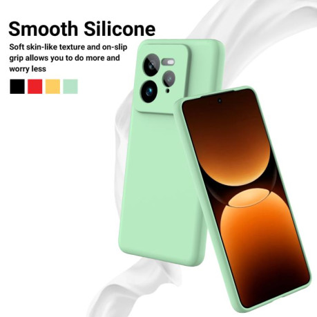 Силіконовий чохол Solid Color Liquid Silicone на Realme GT 7 Pro - зелений