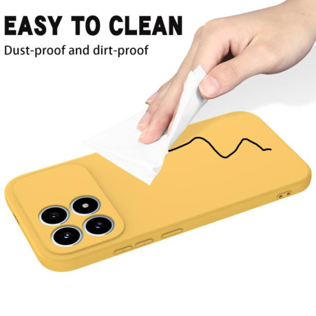 Силіконовий чохол Solid Color Liquid Silicone на Xiaomi Redmi K90 / Poco F8 Pro — жовтий