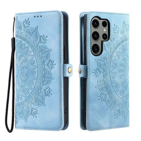 Чохол-книжка Totem Embossed Magnetic Leather  для Samsung Galaxy S25 Ultra 5G - синій