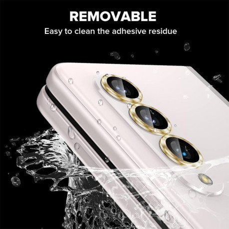 Защитное стекло на камеру ENKAY Aluminium для Samsung Galaxy Fold 5 - синее