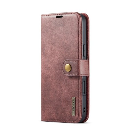 Чохол-книжка DG.MING Crazy Horse Texture для iPhone 16 - червоний