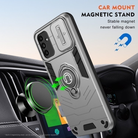Протиударний чохол Sliding Camshield Ring Holder для Samsung Galaxy A16 5G - сірий