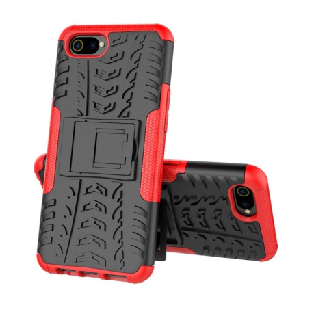 Противоударный чехол Tire Texture на Realme C2 - красный