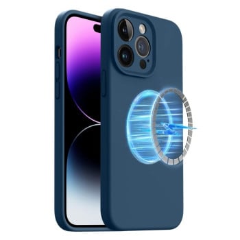 Протиударний чохол LK MagSafe Magnetic Silicone для iPhone 15 Pro Max - синій