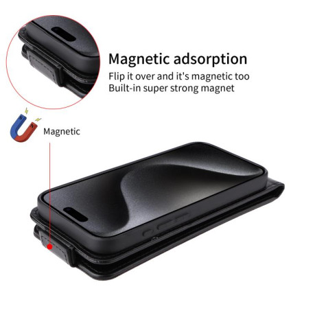 Чехол Magnetic Vertical Flip Leather для OnePlus 13T 5G - черный