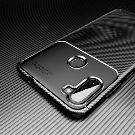 Противоударный чехол Carbon Fiber Texture на Samsung Galaxy A11/M11 - коричневый