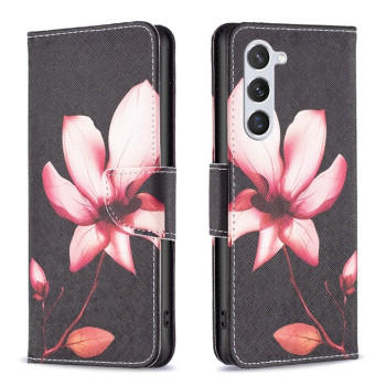 Чехол-книжка Colored Drawing Pattern для Samsung Galaxy S24 5G - Lotus