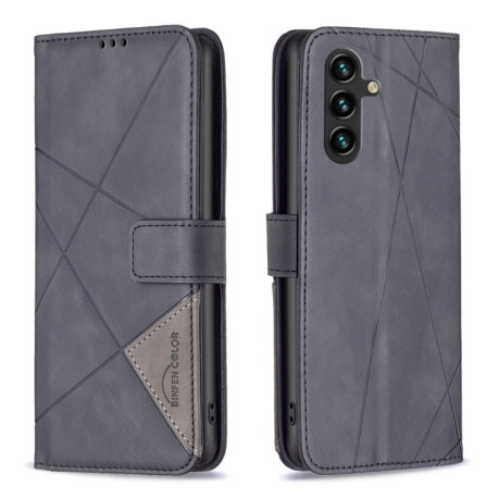Чехол-книжка Rhombus Texture для Samsung Galaxy A55 - черный