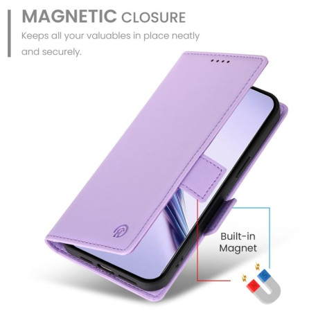 Чехол-книжка Side Buckle Magnetic Frosted Leather для Realme 13 Pro / 13 Pro+ Global - фиолетовый