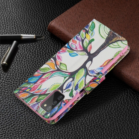 Чехол-книжка Colored Drawing Pattern для Samsung Galaxy A03s 164mm -Tree Life