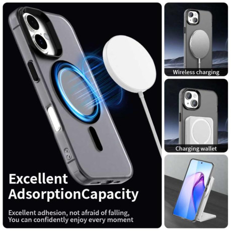 Противоударный чехол Candy Magsafe PC Hybrid TPU для iPhone 17 - черный
