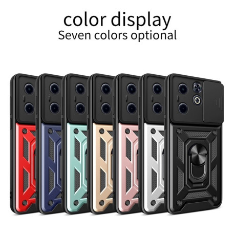 Противоударный чехол Sliding Camshield для Infinix Hot 40i / Smart 8 - красный