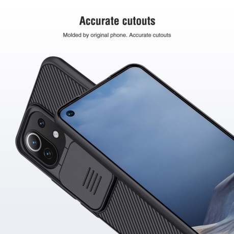 Противоударный чехол NILLKIN Black Mirror Series на Xiaomi Mi 11 Lite 4G / 5G - синий