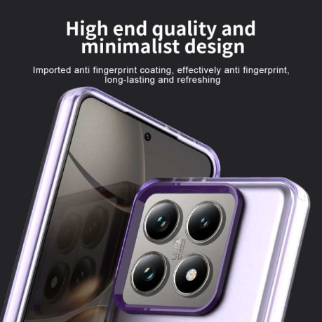 Противоударный чехол MagSafe Holder PC Hybrid для Xiaomi 14T - фиолетовый