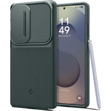 Оригинальный чехол Spigen OPTIK ARMOR для Samsung Galaxy S25 Ultra - Abyss Green