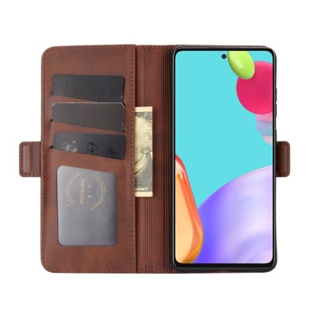 Чохол-книжка Dual-side Magnetic Buckle для Samsung Galaxy A52/A52s - коричневий