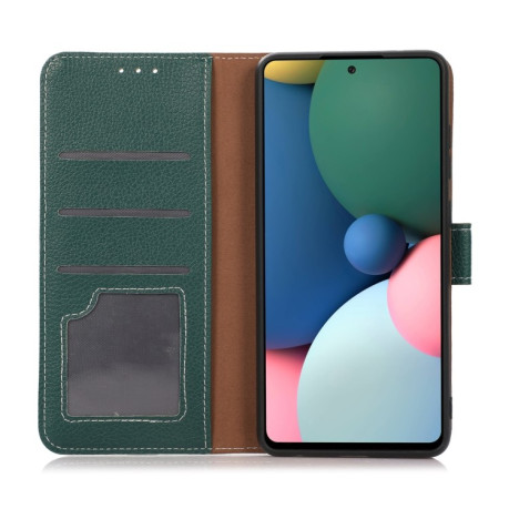 Чехол-книжка Litchi Texture with Wallet для iPhone 13 mini - зеленый
