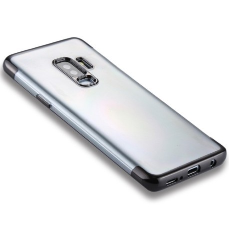 Чехол Three Sections Electroplating Side на Samsung Galaxy S9 Plus -  черный