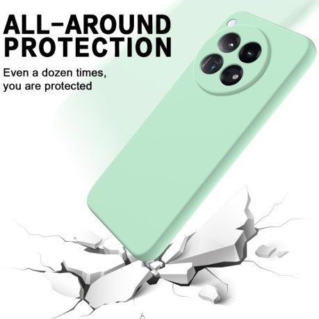 Силиконовый чехол Solid Color Liquid Silicone на OnePlus 12R / Ace 3 5G - зеленый