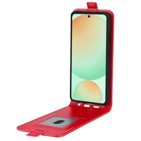 Флип-чехол с фактурой R64 Single на Samsung Galaxy S25 FE 5G - красный