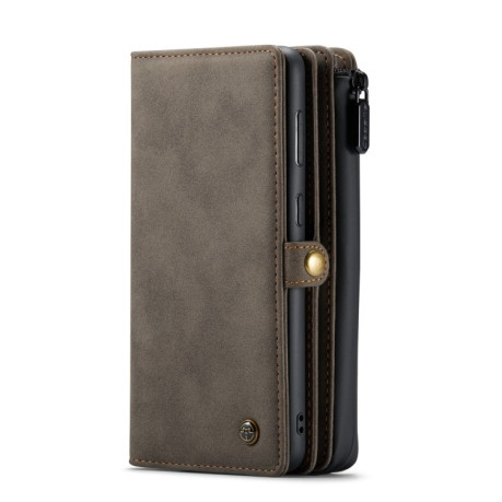 Кожаный чехол-кошелек CaseMe 018 на Samsung Galaxy S21 FE - коричневый