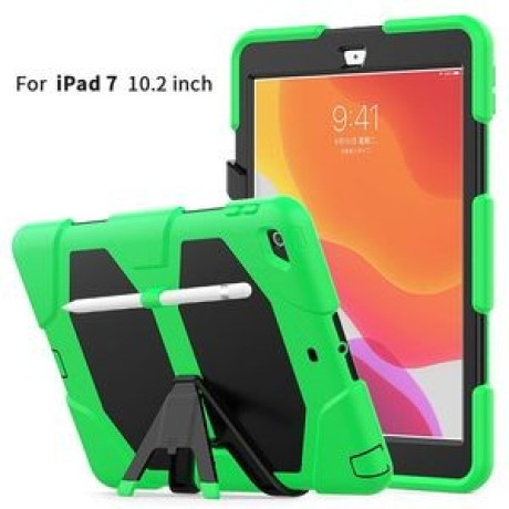 Протиударний чохол Wallet Tablet Case на iPad 9/8/7 10.2 (2019/2020/2021) з тримачем для стілусу - зелений