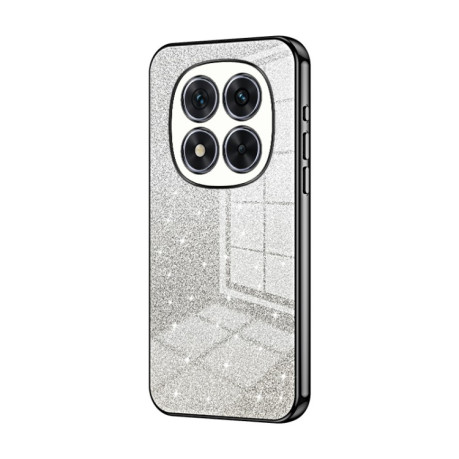 Ударозахисний чохол Gradient Glitter Powder Electroplated на Xiaomi Redmi Note 14 Pro 5G/Poco X7 - чорний