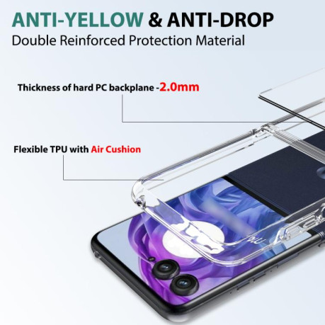 Акриловый противоударный чехол HMC для Motorola Razr 60 Ultra - прозрачный