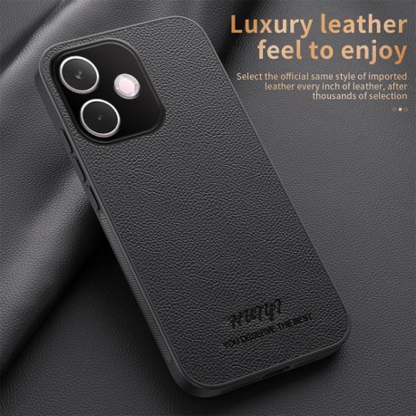 Чехол HUIYI Leather Magnetic для OPPO A5 Pro 5G - чорний