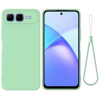 Силиконовый чехол Solid Color Liquid Silicone для Infinix Smart 10 Plus 4G — зелёный
