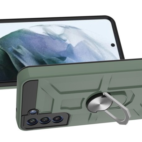 Противоударный чехол War-god Armor для Samsung Galaxy S21 FE - зеленый