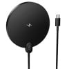 Бездротова зарядка Hoco CW62 Peak з дисплеєм та кабелем 15W - чорна