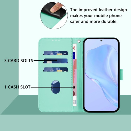 Чехол-книжка Skin Feel Solid Color Leather для Infinix Note 40 4G - зеленый