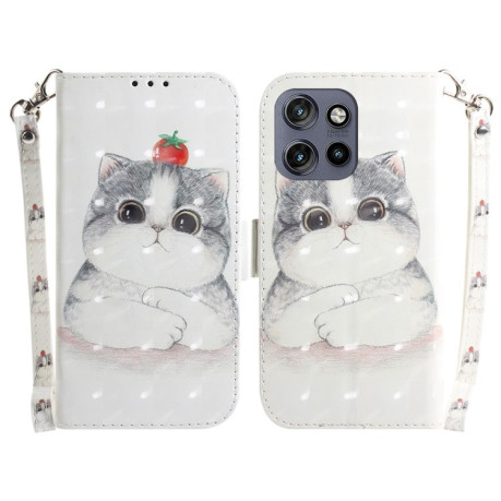 Чехол-книжка 3D Painting для Motorola Edge 50 Neo 5G Global - Cat