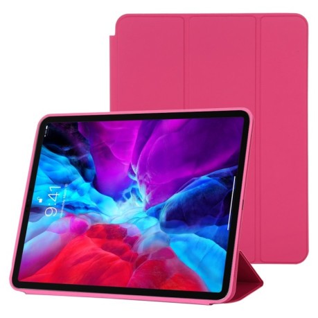 Чехол 3-fold Solid Smart Case для iPad Pro 12.9 (2020) - розово-красный