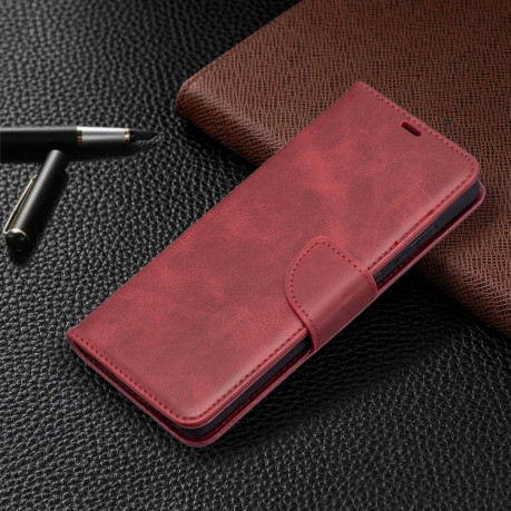 Чехол-книжка Retro Lambskin Texture для Samsung Galaxy A72 - красный
