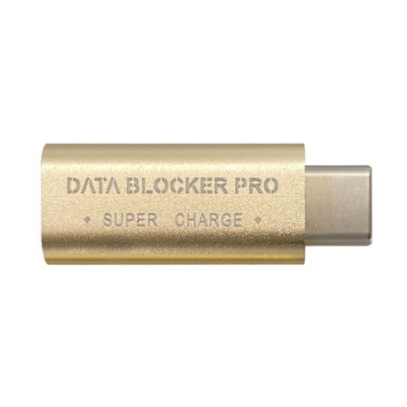 Адаптер GE07 USB-C / Type-C Data Blocker Fast Charging Connector - золотой